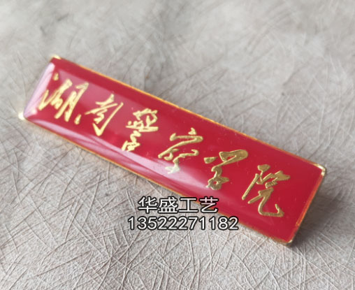 湖南警徽学院胸牌滴胶胸牌